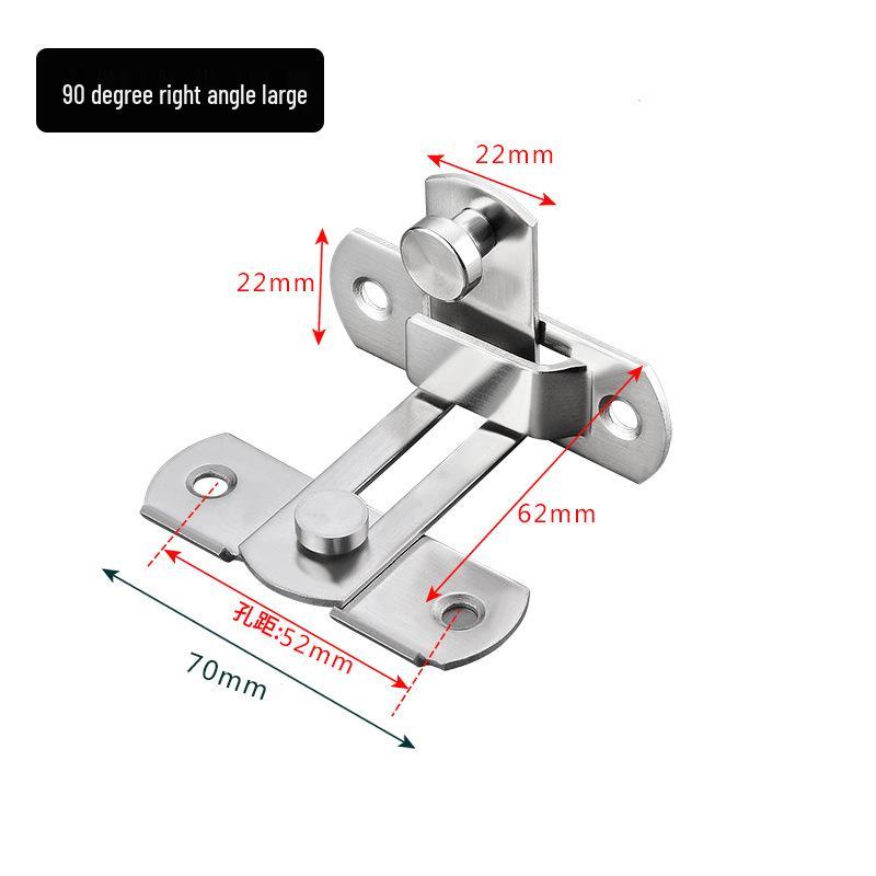 Modern Stainless Steel Sliding Bolt Latch for Bathroom, Pet Cage, Barn Door, Anti-theft Lock