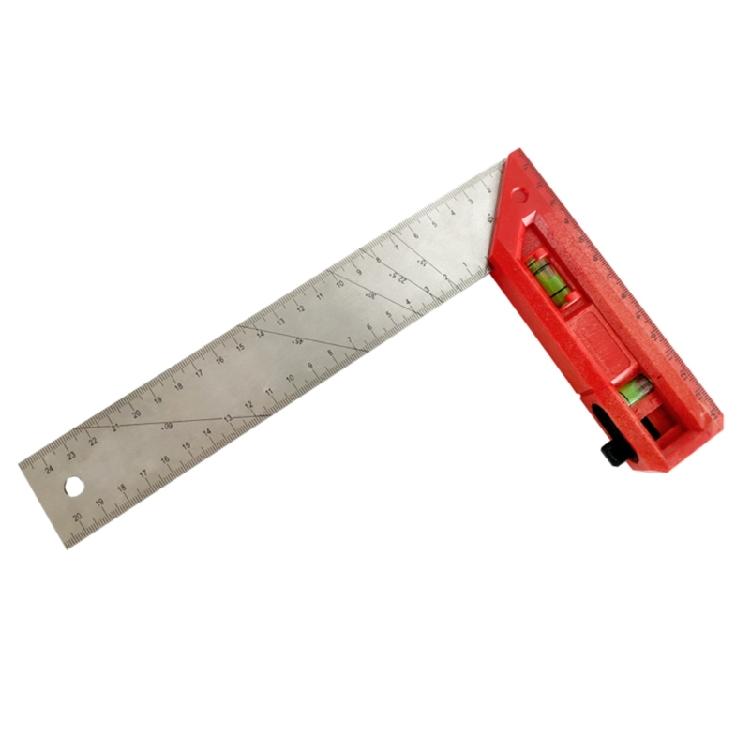 Combination Square Tool Woodworking Angles Ruler MultiProtractors with Bubble