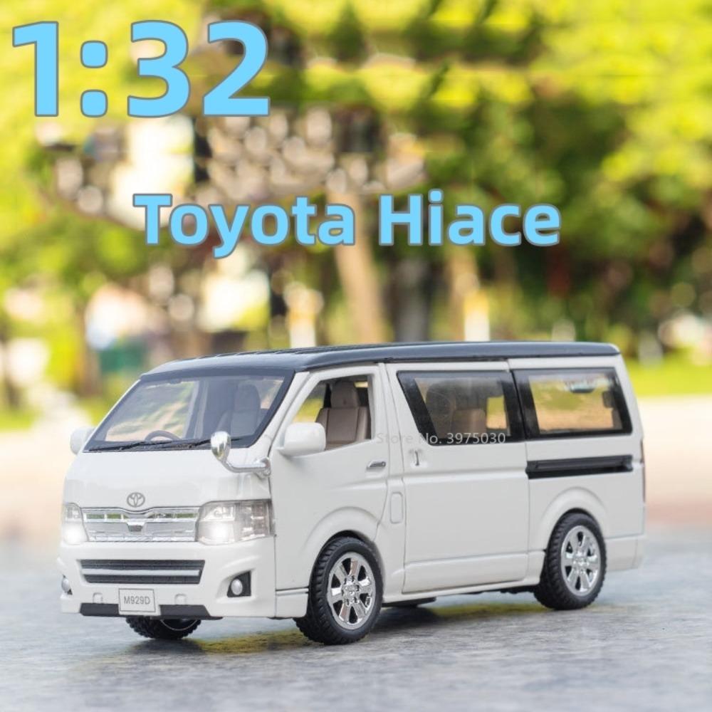 1/32 Toyota Hiace MPV цинковый сплав модель автомобиля игрушки литой фургон имитация бизнес-транспорта свет звук игрушки для мальчиков подарки на день рождения