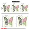 2pcs 2D flat printing Curtain Butterflies Appear When Angels 100% Polyester Without Electricity Festive Wall Decor for Yard &