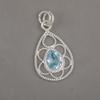 Sky Blue Topaz Gemstone Pendant, Handmade Gorgeous Jewelry, 925 Solid Sterling Silver Jewelry, Everyday Pendant For Wedding Gift