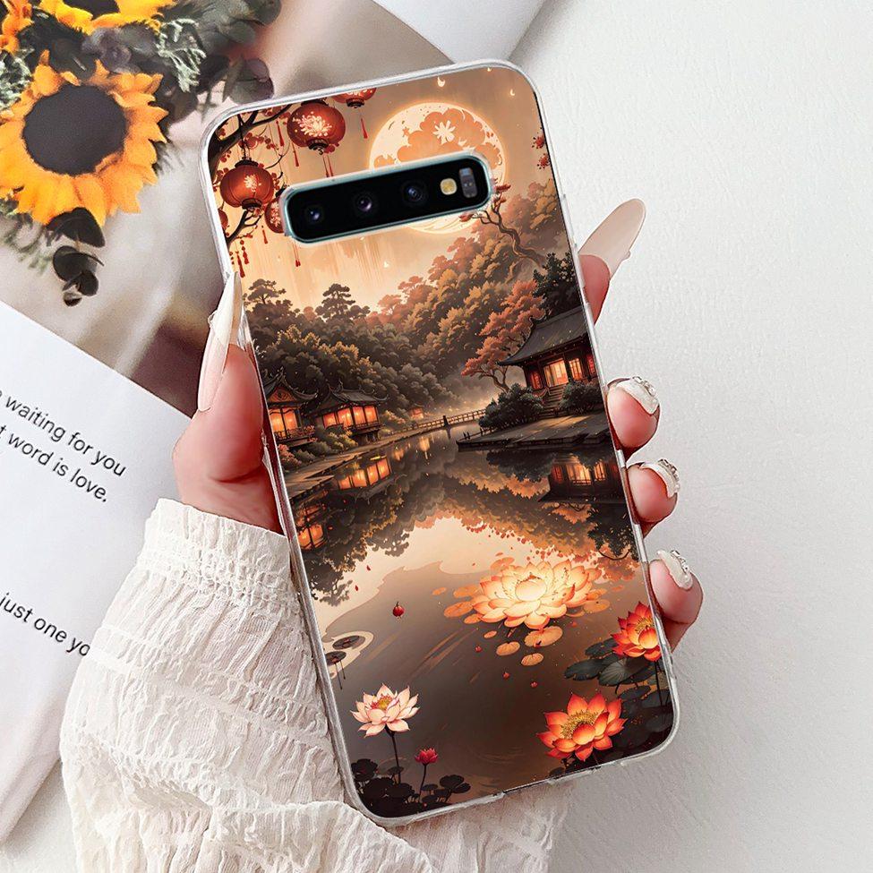 Чехол для Samsung S10 Plus SM-G975F Милый Кавайный Модный Цветочный Роскошный Крутой Расписной Мягкий Чехол для Телефона Samsung Galaxy S10+