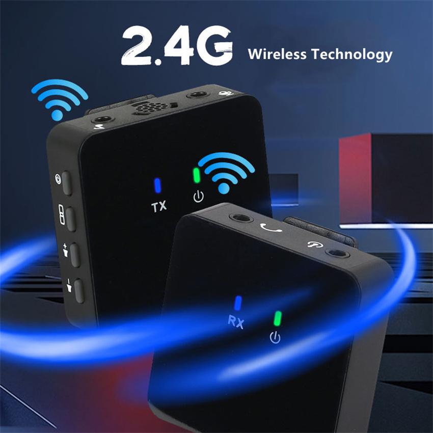 Беспроводной микрофон для записи микрофона для интервью в прямом эфире с шумоподавлением, петличный микрофон