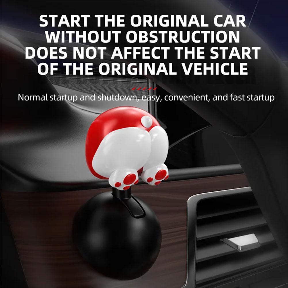 Креативный чехол для кнопки запуска и остановки автомобиля Corgi-Dog Butt - Защитная крышка для рычага запуска одним щелчком, внутреннее украшение для автостиля