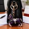Keychain Pendant Horse Shape Rhinestone Inlaid Key Chain Diverse Color Backpack Keyring Key Accessory