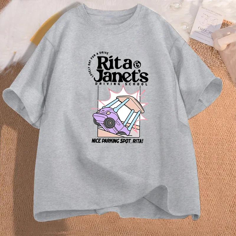 Футболка Rita Janet's Driving School Футболка для женщин и мужчин Футболки с забавной графикой Футболка Back To School Женская одежда Футболка в уличном стиле