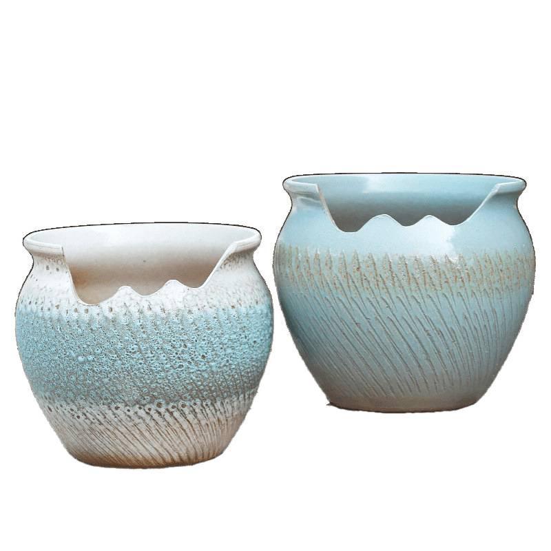 Large Caliber Ceramic Succulent Flower Pot with Free Shipping - Breathable Home Planter for Bougainvillea & Roses