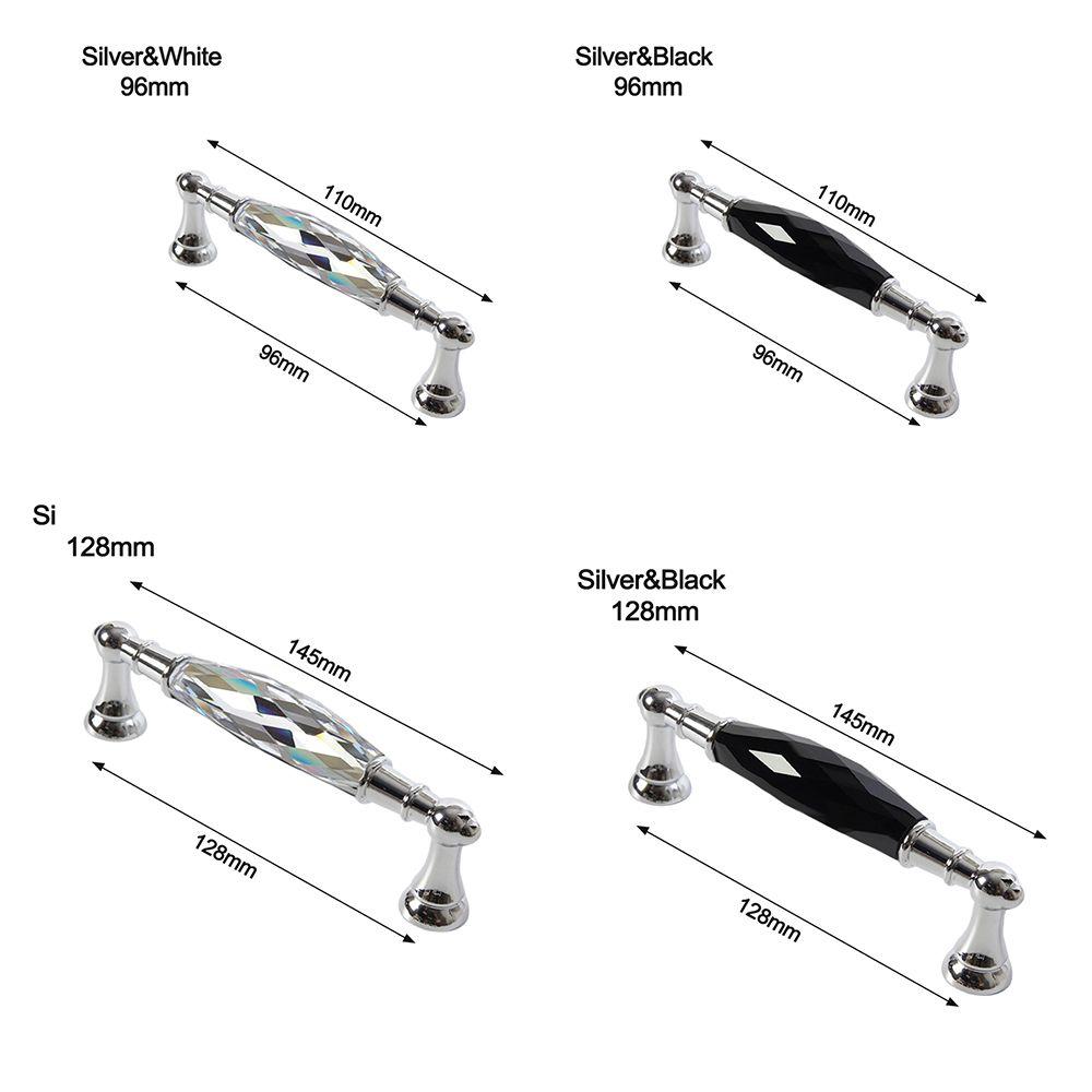Dresser Zinc Alloy Furniture Hardware Drawer Knobs Wardrobe Handles Crystal Handle Cabinet Pulls