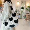 Women Autumn Winter Plush Love One Shoulder High Capacity Tank Top Bag
