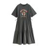 Chuyu Women's 2025 Summer Loose Spliced T-shirt Dress