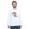 Disney Mens Mickey Mouse Flowers Sweatshirt