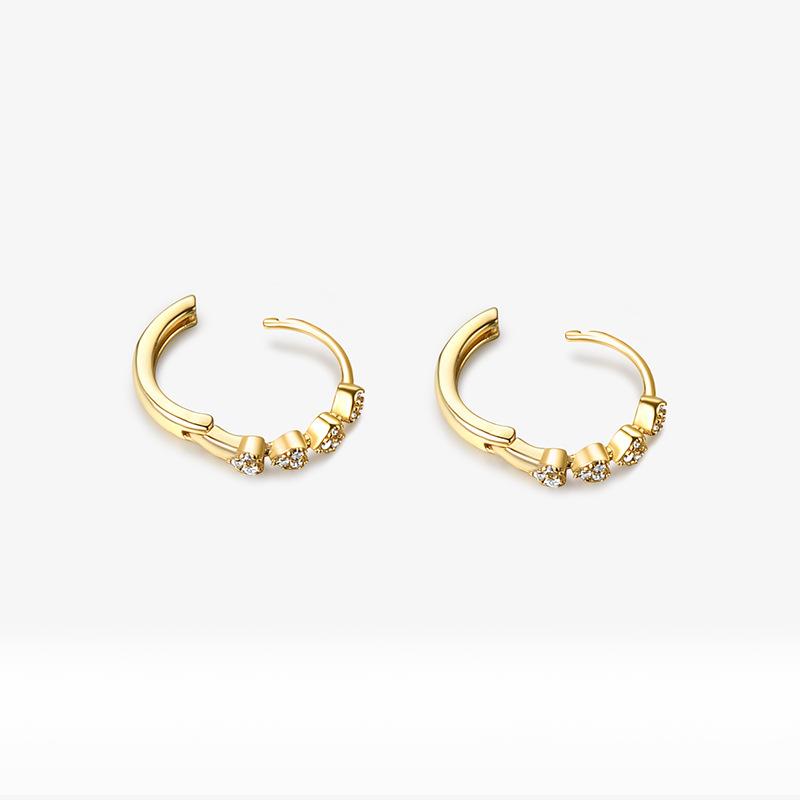 Серьги-вкладыши в форме сердца с бриллиантовой инкрустацией Изысканные серьги для пирсинга ушей для женщин Серьги в форме сердца Милый и простой стиль