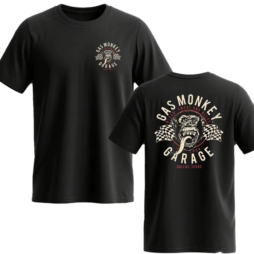 Art Monkey Classic Modification Car Brand TShirt Unisex Women Graphic Tee Cotton Summer Streetwear