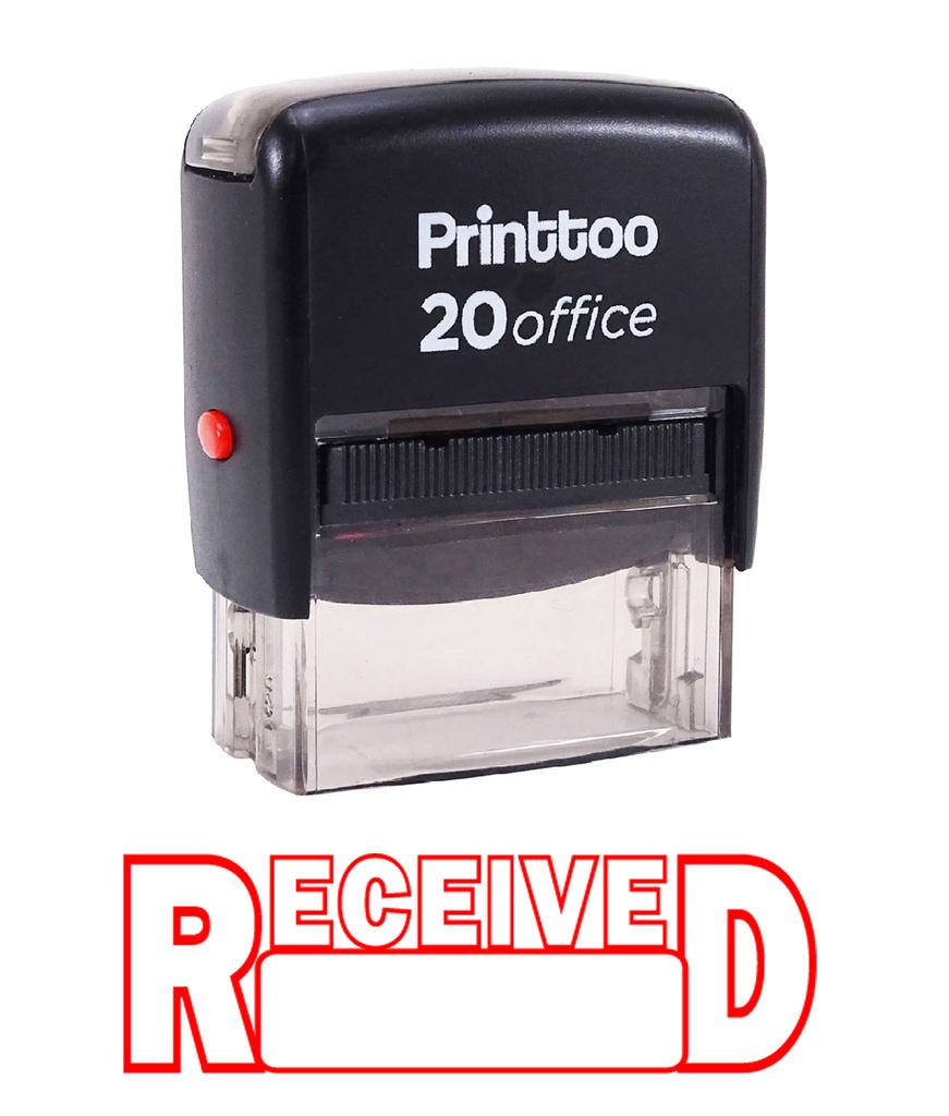 Printtoo Self Inking RECEIVED Rubber Stamp Office Stationary Custom