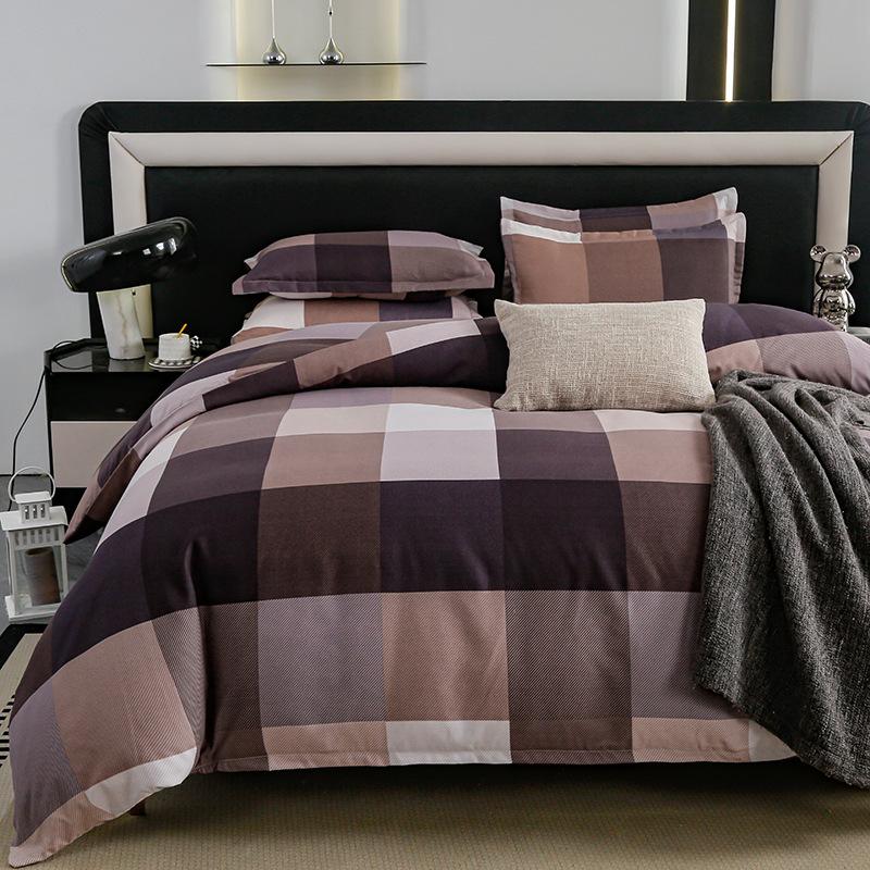 Комплект из четырех предметов из плотного хлопка с потертостями, комплект из 4 простыней и одеял, комплект из трех предметов для общежития