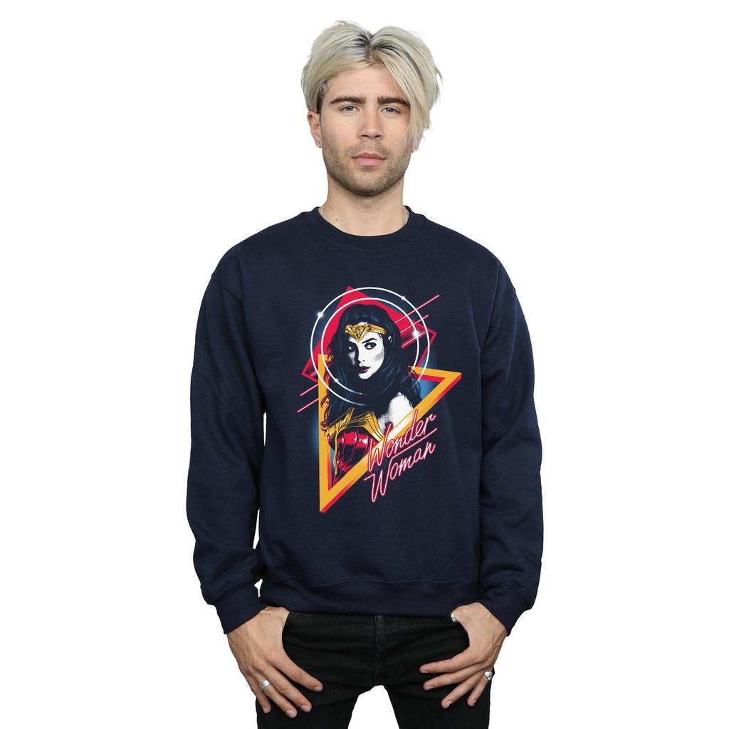 DC Comics Mens Wonder Woman 84 Diana 80s Triangle Sweatshirt