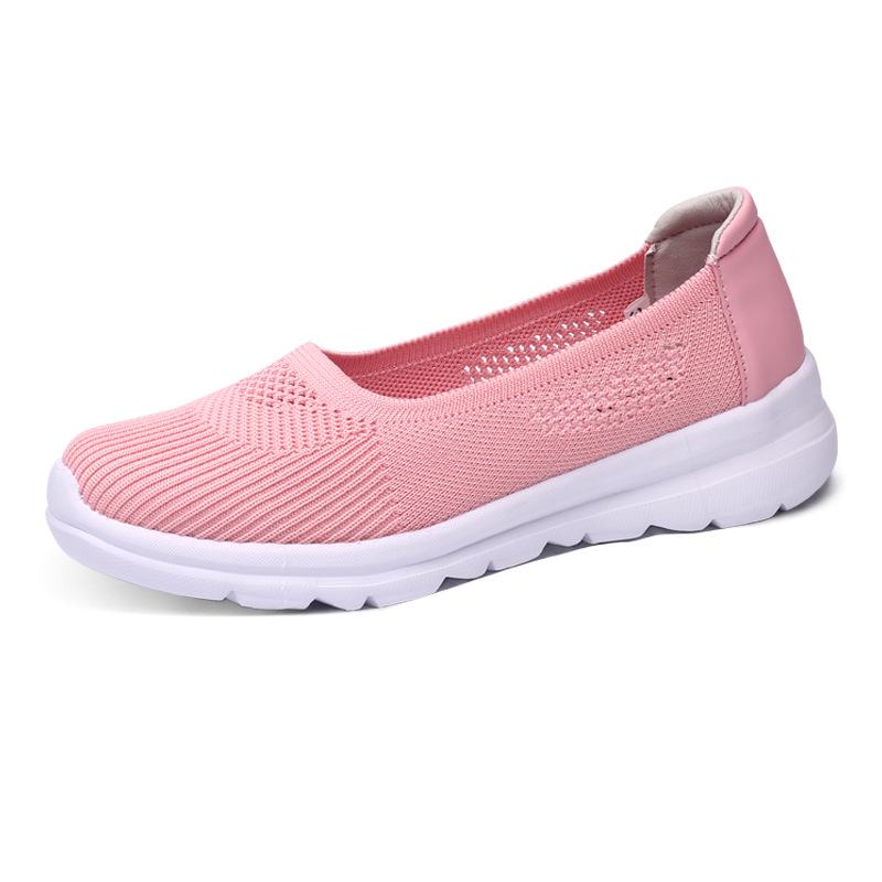 2025 весна и осень кроссовки для мам повседневная обувь, дышащие сетчатые кроссовки для бега, легкие кроссовки для ходьбы, ленивые кроссовки с одной педалью