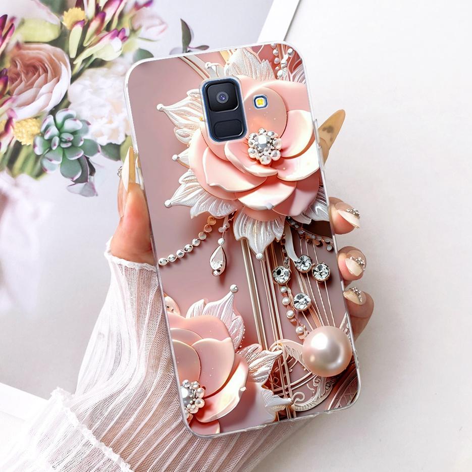For Samsung Galaxy A6 2018 Case SM-A600F Luxury Butterfly Painted Cover Soft Silicone Shell For Samsung A6 Plus A6+ A605F Fundas