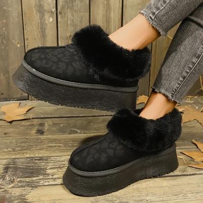 2025 новые зимние ботинки повседневные без застежек для ходьбы на открытом воздухе продажа зимних плюшевых теплых нескользящих женских ботинок на толстой подошве Zapatos