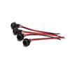 ACROPIX Wire Harness Connector Extension Socket T10 Bulb 2 Wire Universal Black 4 Pcs