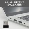 Buffalo Wireless Mini Keyboard, Slim, Portable, USB Receiver Included, Japanese, Black, BSKBW355BK