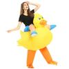Cute Little Yellow Duck Inflatable Suit Cycling Funny Inflatable Suit for Adults