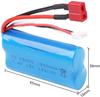 7.4V 1500mAh Li-Ion High Discharge Battery with T Plug – 15C Stable Power for RC Car T40 F49