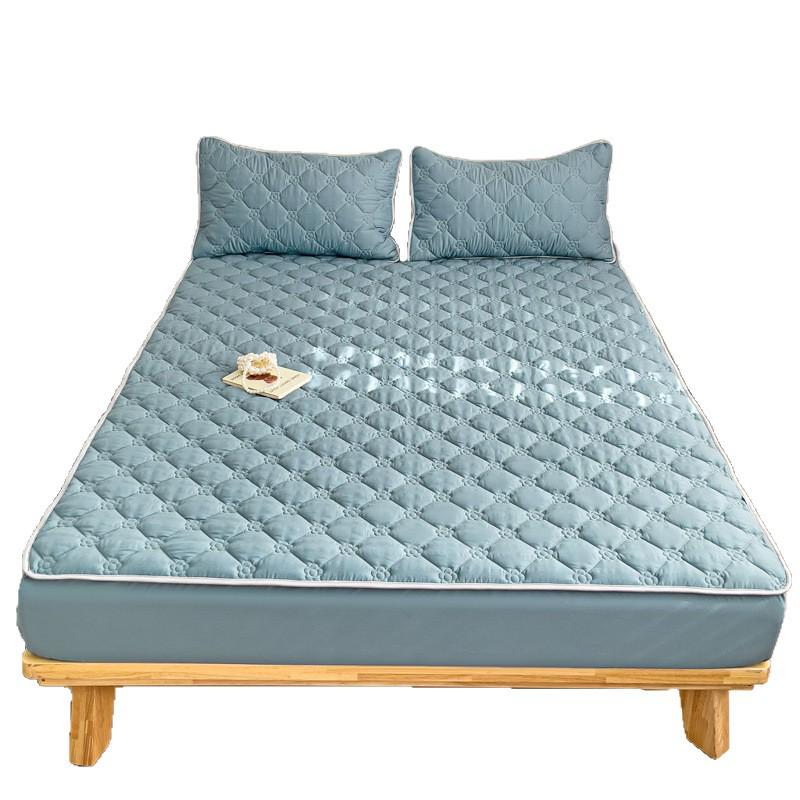 Облачно-хлопковая, приятная для кожи, утолщенная, облегающая простыня: Однотонный, 100% хлопок, Нескользящий, Можно стирать в машине.