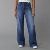 Womens High Waisted Jeans Stretchy Flared Straight Leg Loose Trendy Hem Denim Pants