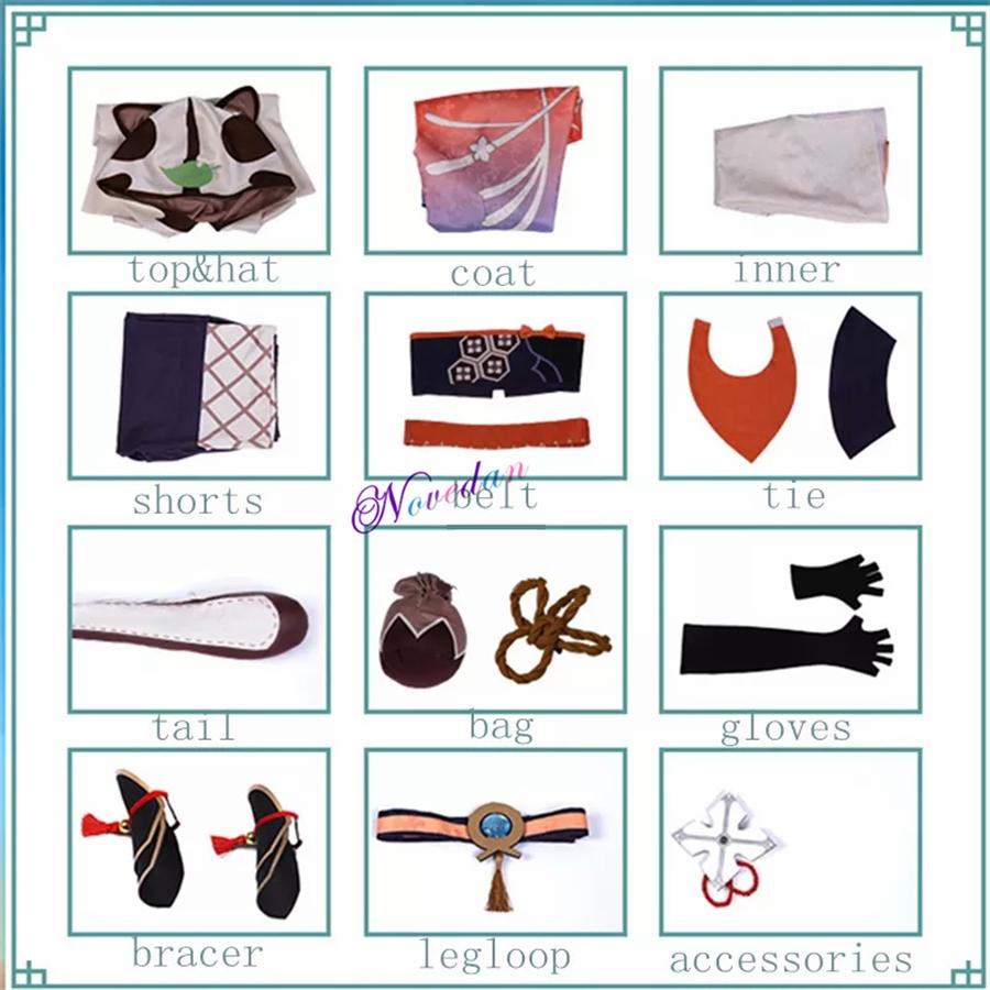 Genshin Impact Sayu Cosplay Costume Tail Shoes Wig Cosplay Anime Game Kimono Women Hooded Lolita Dress Party Halloween Costume