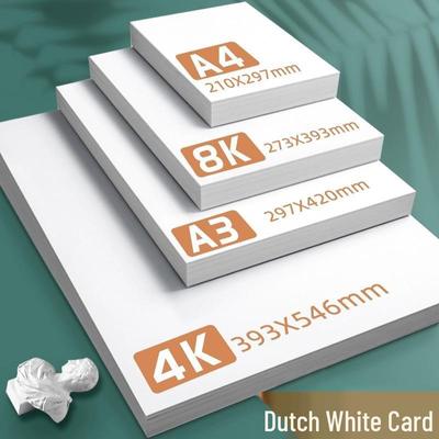 Голландская белая бумага для рисования 4K: Плотный белый кардсток формата А4 300 г для скрапбукинга