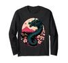 Vintage Dragon Sakura Japan Aesthetic Japanese Long Sleeve T-Shirt