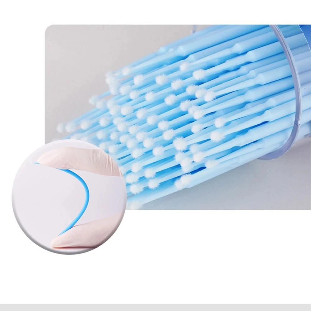 400Pcs Dental Disposable Micro Applicator Brush Eyelash Brushes With Portable Box Plastic Handle Microfiber Tips Dentist Tool