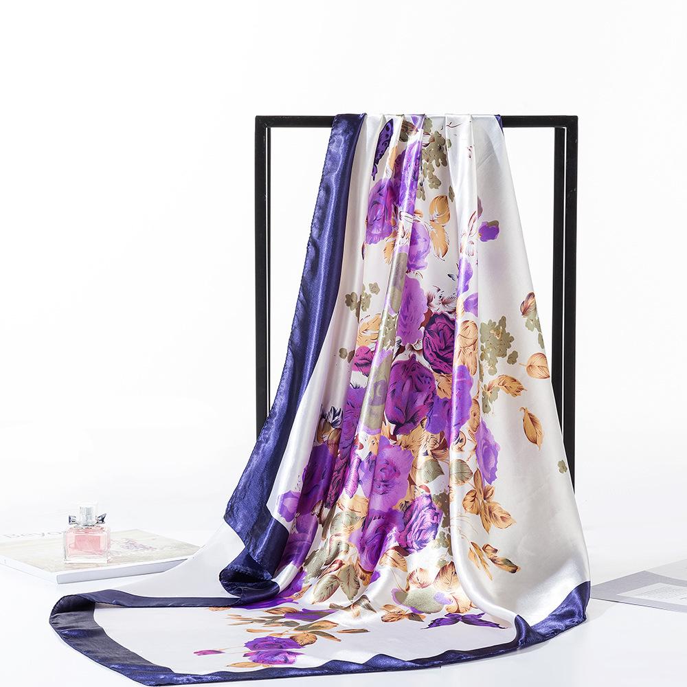 High-quality Luxurious Silk Scarves Headband Scarfs Neck Scarf For Women Chain Silk Scarf Women's Decorative Shawl