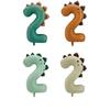 Matte Finish Dinosaur Theme Balloons Number Shape Birthday Party Balloons  For 1-3 Year Olds