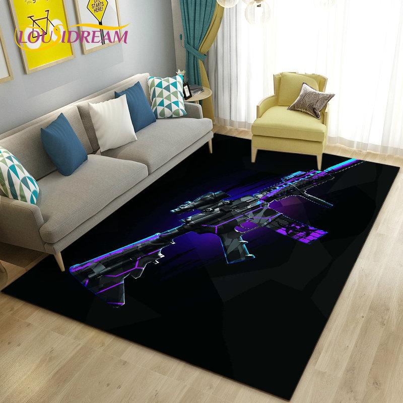 3D штурмовая винтовка, пистолет, револьвер, коврик для пистолета, ковер для гостиной, спальни, дивана, коврик для двери, декор, детские игры, нескользящий напольный коврик