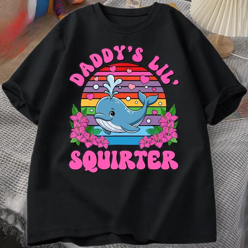 Daddy's Lil Squirter Shirt Inappropriate Tee Exchange Funny Bachelorette Party Gift Meme Shirt women Trip Adult Humor Tee Y2Ktop