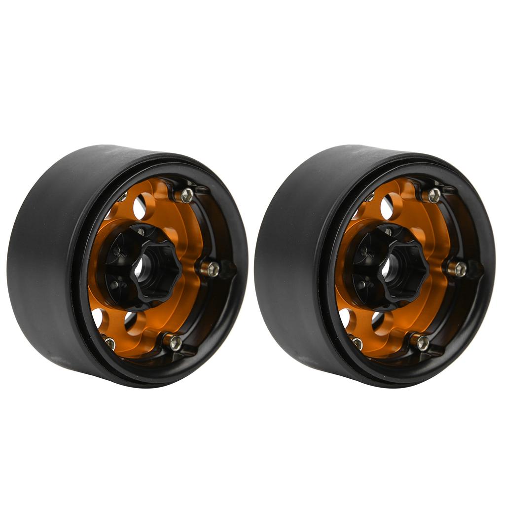 2 шт. 1,9 дюйма RC Автомобиль Бесклеевой Сплав Алюминия Ступица Колеса 8 Круглых Отверстий Аксессуар(черное золото )
