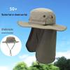 Three Dolphins HA UPF50+ Sun Protection Fisherman Hat with Shawl