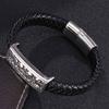 Bracelets Men Skeleton Skull Bracelets Bangles Genuine Leather Hand Bracelet Male Jewelry Gift