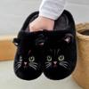 Home Slippers, Comfortable and Warm Open Toed Soft Plush Shoes, Solid Color Indoor Floor Slippers