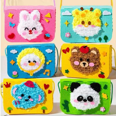 Швейная игла и нить Живопись DIY Вышивка Кукольный набор Изготовление ручной куклы Куклы-животные Мультяшные животные Фетровый швейный набор