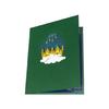 1 Set Foldable Eid Moon Charm Greeting Card with Envelope Small Card Exquisite Folding Thank You Card Message Writable