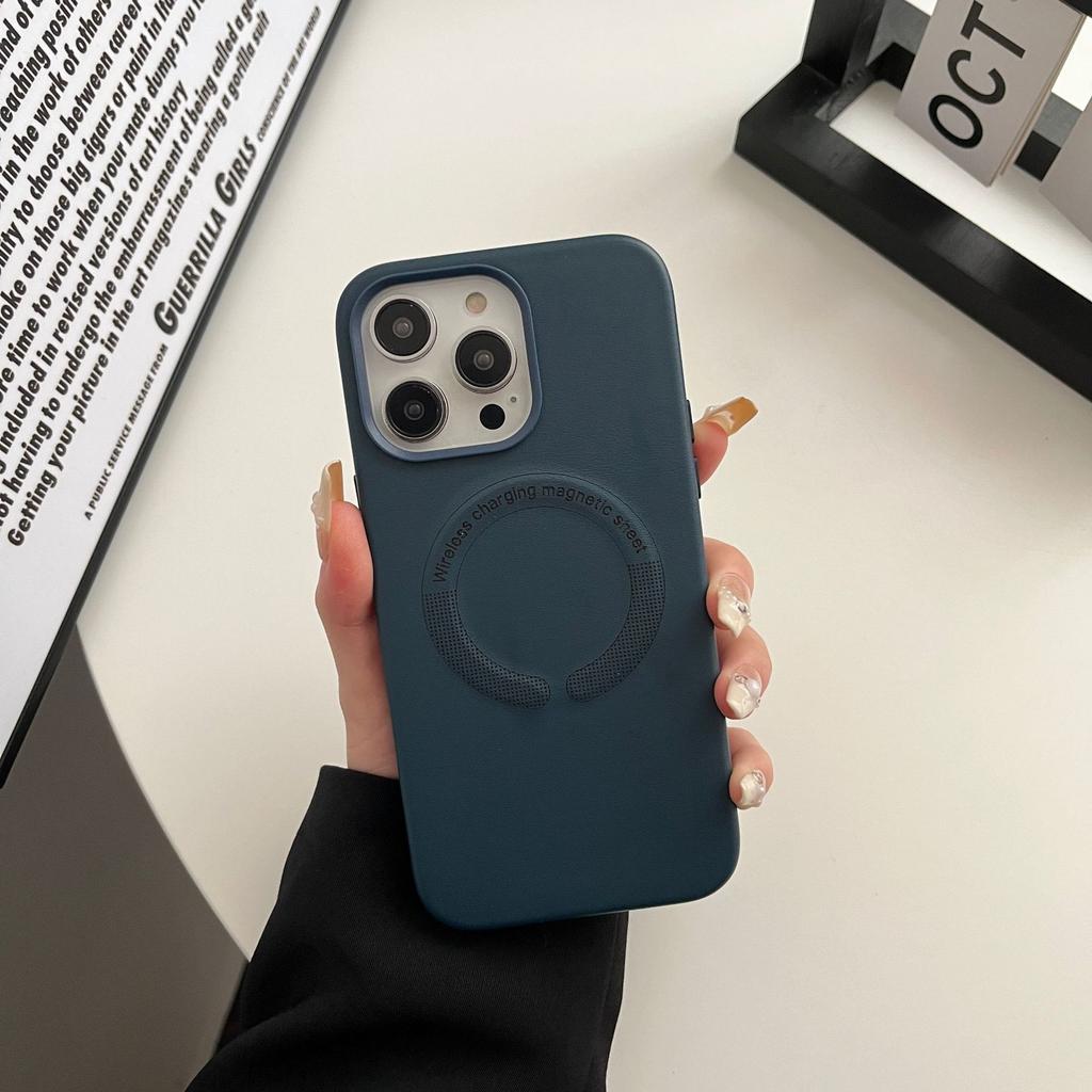MagSafe Magnetic Charging Leather Suitable for Apple 16Pro Mobile Phone Case IPhone 15 Protection Case