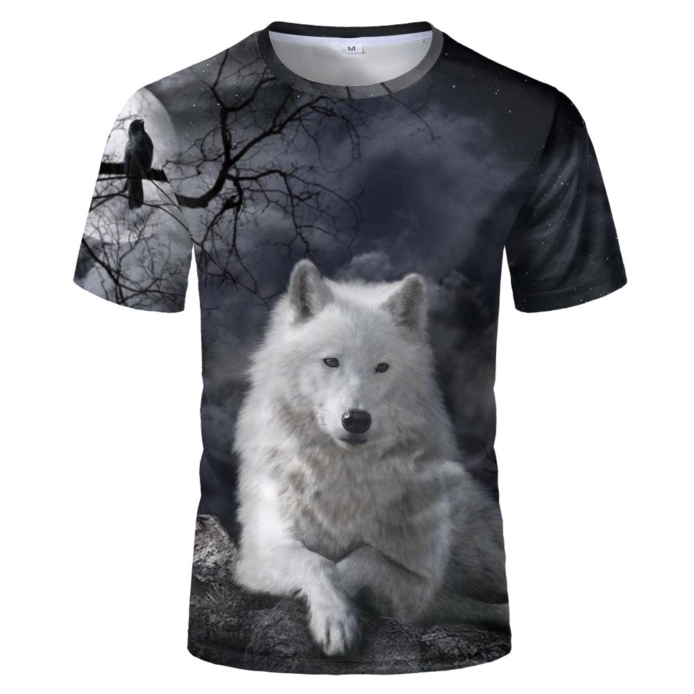 2023 Fun Newest Harajuku Wolf 3D Print Cool T-shirt Men/Women Short Sleeve Summer Tops Beauty T Shirt Fashion Animal Tees