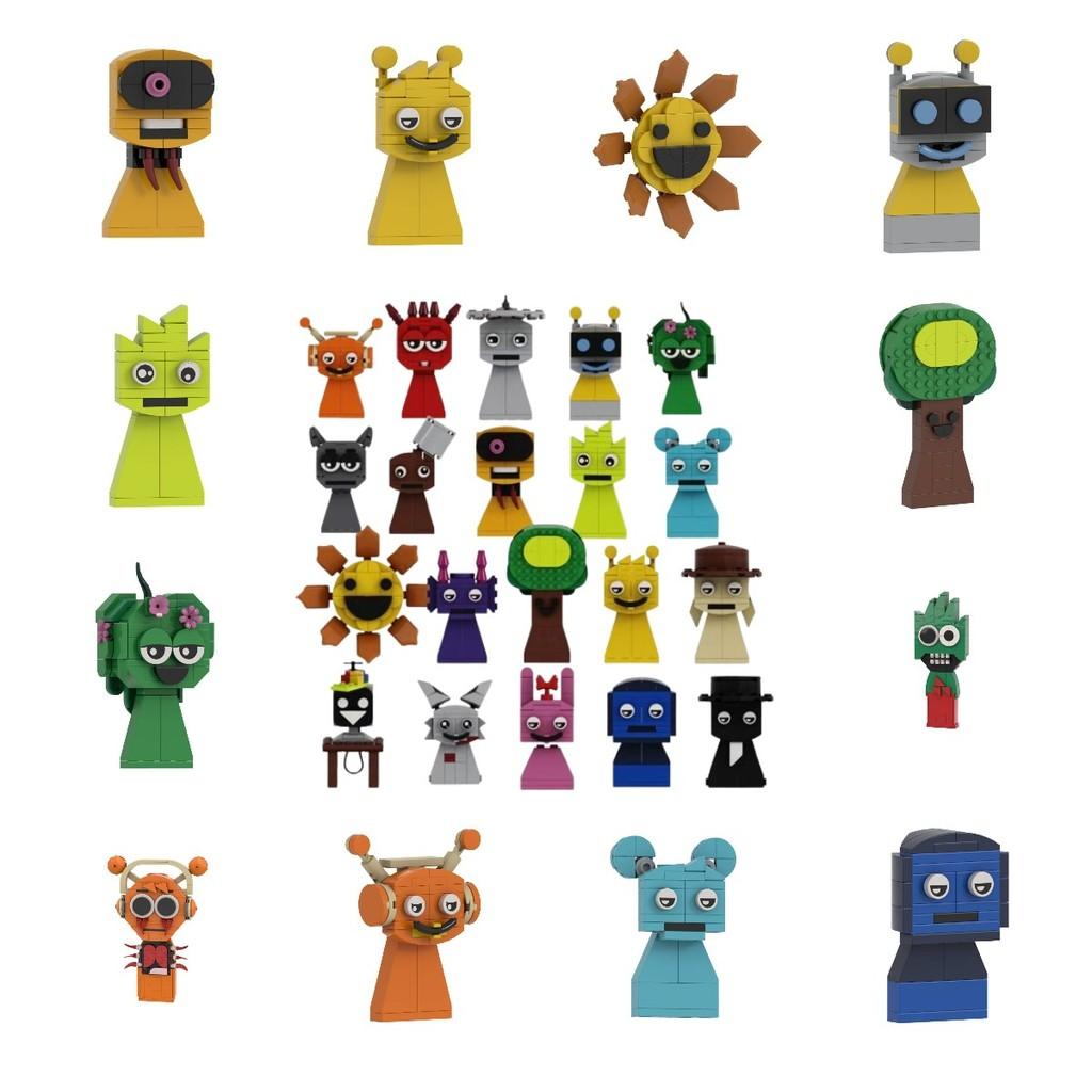 Building Sprunki Game Block Toys Model Cartoon Children Puzzle Figure Dolls