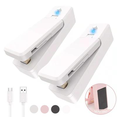 Мини 2 в 1 USB зарядный запечатщик пакетов термосварщики с ножом для резки перезаряжаемый портативный запечатщик для пластиковых пакетов для хранения продуктов питания