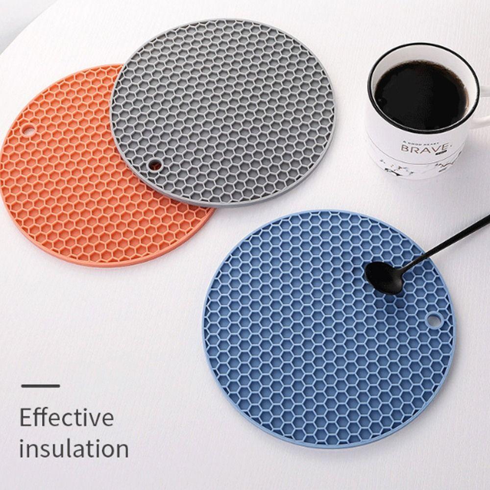 Кухонные кастрюли, термостойкий коврик, силиконовый коврик для подставки, коврики в форме сот для горячих кастрюль и сковородок