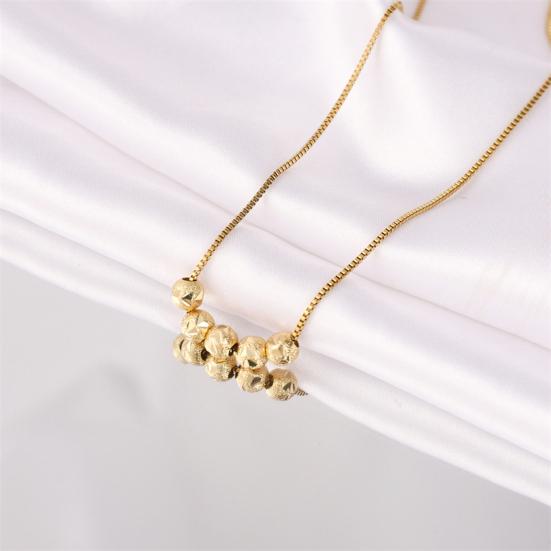 Ожерелье в европейском и американском стиле, модные аксессуары, серебристого/золотистого цвета, штампованное, минималистичное ожерелье-чокер из бусин для повседневной носки