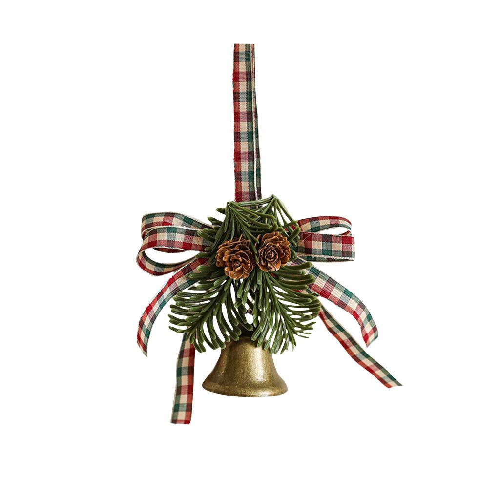 Christmas Bell Pendant Christmas Bell With Bow Wall Hanging Decoration